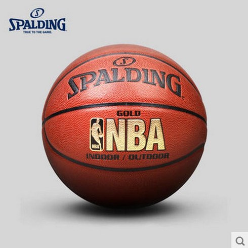 스팔딩골드 - Qterra(특허브랜드) 신형 NBA 공인구 스팔딩골드 실내외 스팔딩농구공, 스팔딩농구공74-606Y, 1개