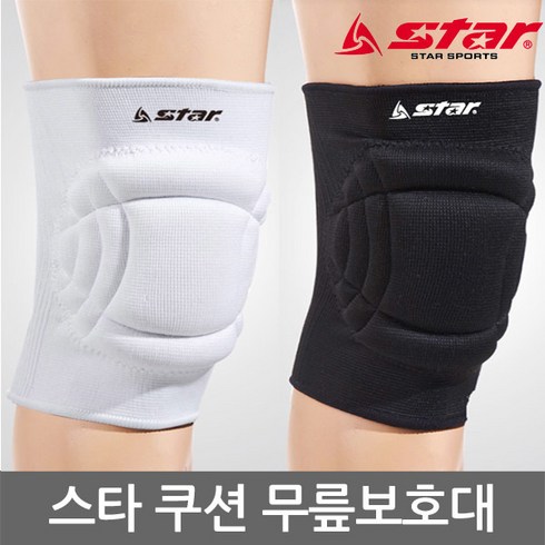 스타스포츠 쿠션 무릎보호대 블랙 XD321W-03, 1개, 블랙 M
