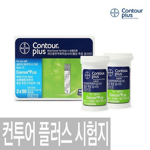 바이엘 컨투어플러스 혈당검사지, 100개입, 1개