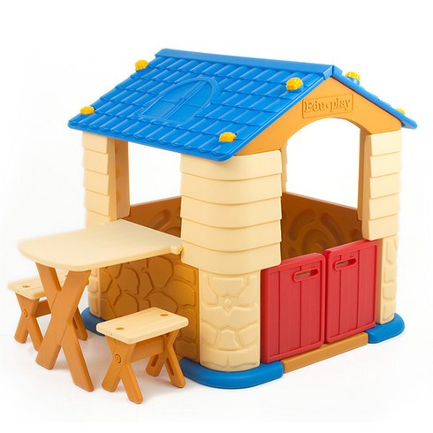 쿠쿠토이즈 에듀플레이하우스2(블루)(놀이집+테이블+의자세트), 블루