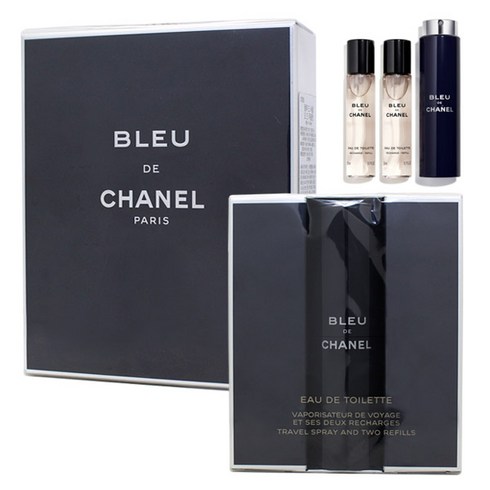 샤넬 블루 드 오 뚜왈렛 트래블 스프레이 20ml*3 본품 백화점상품, 1개, 20ml