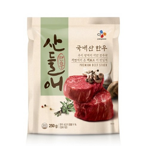 산들애 - CJ 제일제당 자연재료 산들애 국내산 한우 150g 24개, 단일 수량