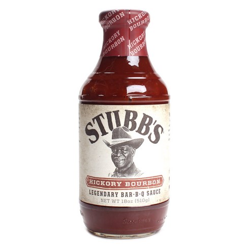 STUBBS 스모키 바베큐소스 - 스터브스 레전더리 바-비-큐 소스 히코리 부르봉 글루텐 프리, 510g, 1개