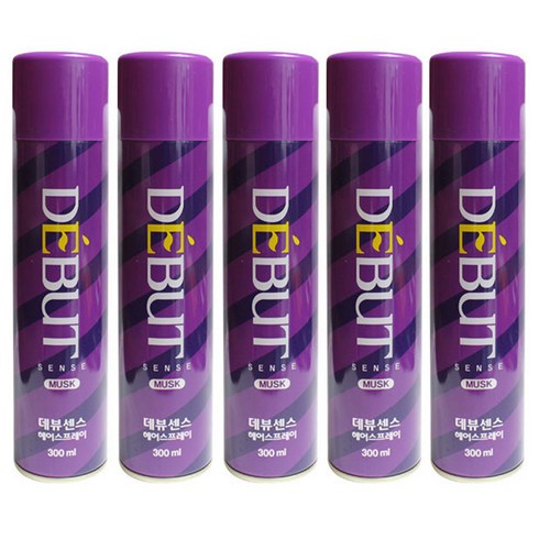 드봉 데뷰 센스 헤어스프레이 무스크, 300ml, 15개