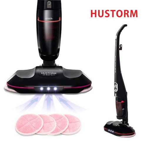 휴스톰 듀얼싸이클론 진공 물걸레 청소기 HS-7000, 블랙
