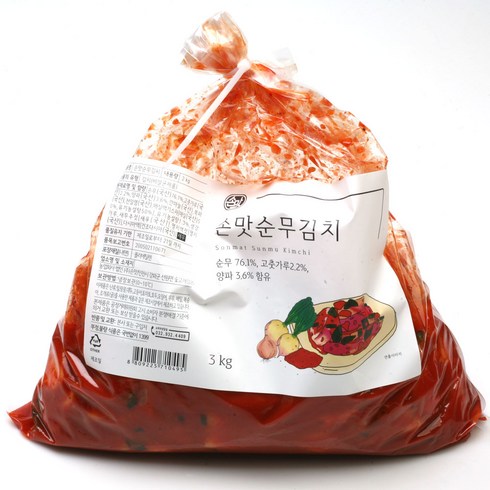 인천 강화 알싸한 순무김치, 3kg, 1팩