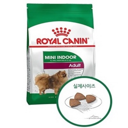 로얄캐닌인도어 - 로얄캐닌 어덜트 독 미니 인도어 (실내견용) 건식사료, 곡물, 8.7kg, 1포