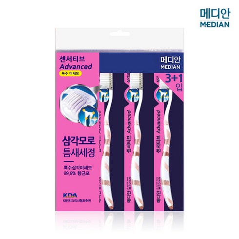 메디안 AD센서티브Advanced칫솔 3+1, 4개입, 1개