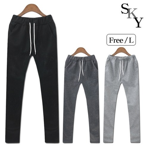 SKY패션 여자 트레이닝바지 데일리 밴딩 일자 트레이닝 팬츠 (요가 헬스 필라테스 운동복 바지)