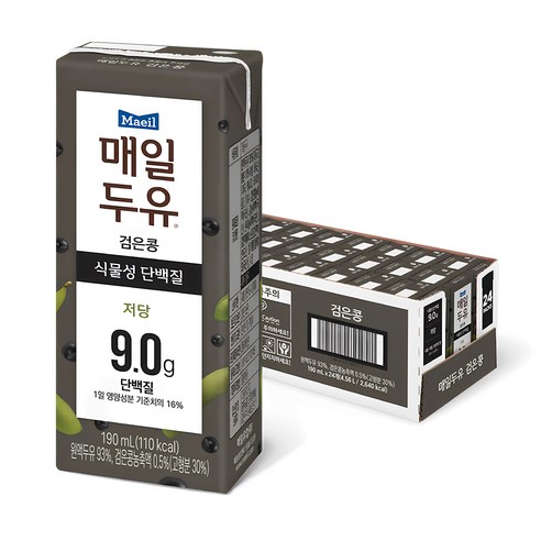 매일유업 매일두유 검은콩, 190ml, 12개