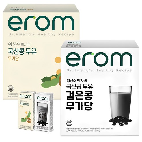 국산콩의 진수를 담은 무설탕 두유, 건강한 즐거움