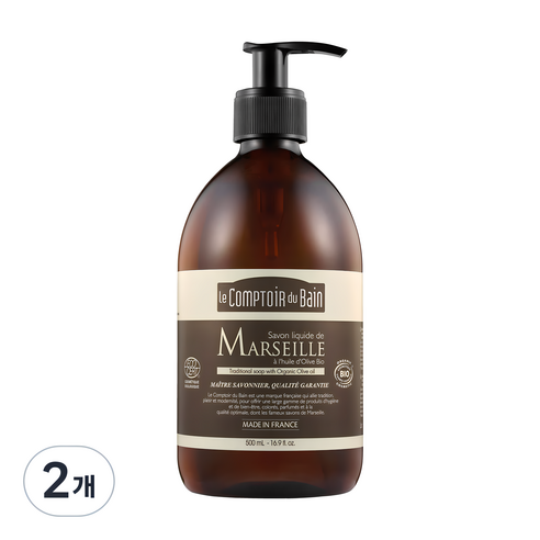 르꽁뚜아르뒤뱅 올리브 마르세유 솝 리퀴드, 500ml, 2개