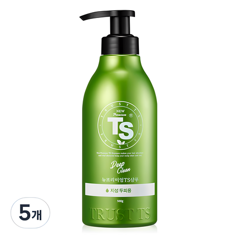 TS 뉴프리미엄 지성두피용 샴푸 에센셜 오일향, 500g, 5개