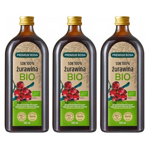 프리미엄로사 유기농 크랜베리 원액, 500ml, 3개
