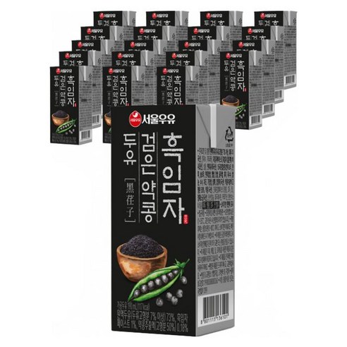 서울우유 흑임자 검은 약콩 두유, 190ml, 60개