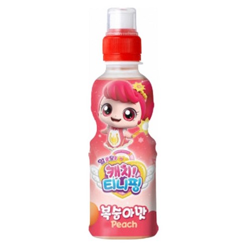 웅진 캐치 티니핑 복숭아맛, 200ml, 24개