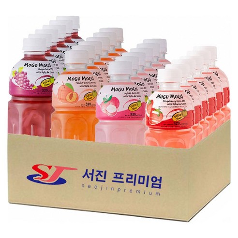 (서진프리미엄) 모구모구 4종혼합(포도+복숭아+리치+딸기) 320mlx24ea, 24개, 320ml