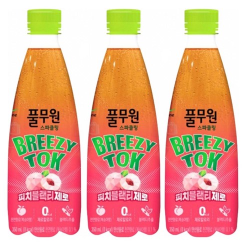 풀무원 브리지톡 피치 블랙티 제로, 350ml, 24개