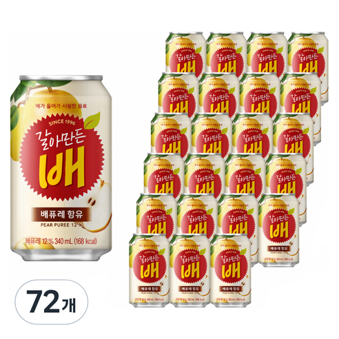 갈아만든배, 340ml, 72개
