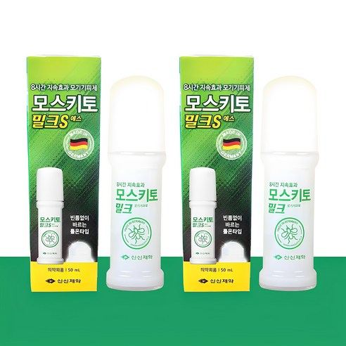 신신제약 모스키토 밀크 50mlx2개 (롤러타입(풀)) 12세 이상, 50ml, 2개