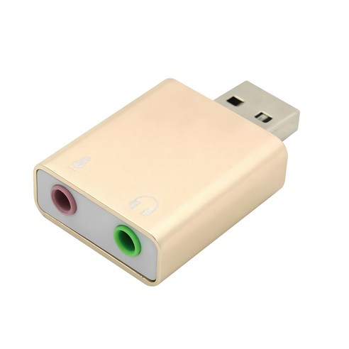 Coms 3가지 색상 USB 외장형 사운드 카드 7.1채널 컨버터, 다크실버 BT323, 1개