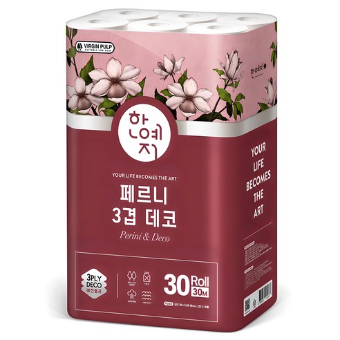 한예지 페르니 3겹 데코 천연펄프 화장지, 30m, 30개입, 1개