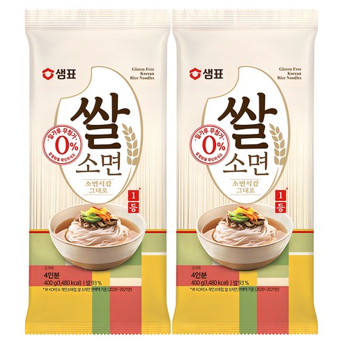샘표 쌀 소면, 400g, 2개