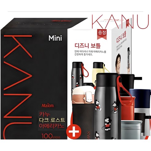 동서식품 카누 미니 다크 아메리카노 100T+추가 랜덤 증정품, 90g, 1개, 100개입