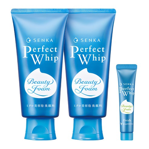 센카 퍼펙트 휩 페이셜 워시 클렌징 폼 120g 2p + 클렌징 폼 15g, 255g, 3세트