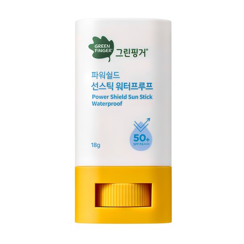 유아선스틱 추천 상품그린핑거 유아용 파워쉴드 선스틱 워터프루프 SPF50+ PA++++, 18g, 1개 제품 사진
