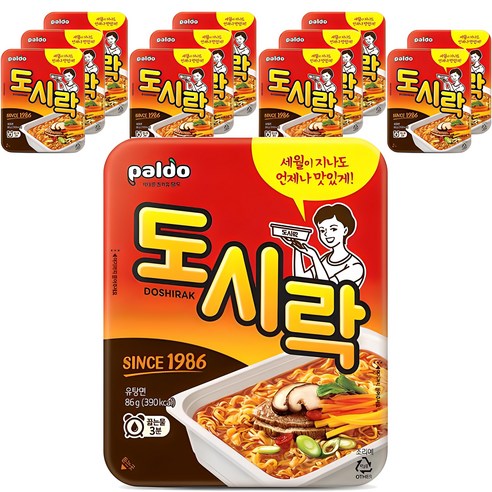 팔도 도시락 86g - 추천, 12개