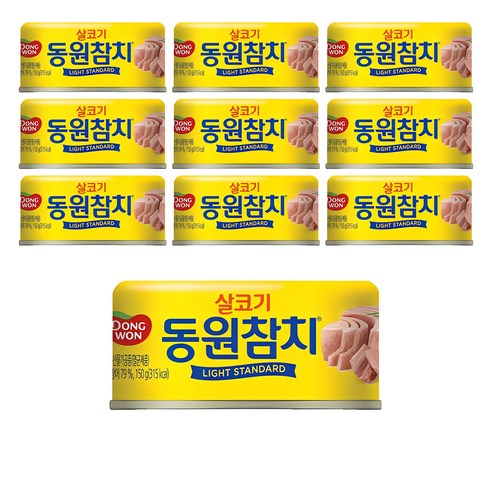 동원 라이트 스탠다드 참치, 150g, 6개