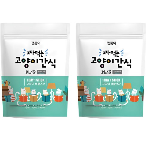 펫둥이 짜먹는 고양이 간식 3가지맛 30P, 참치, 연어, 닭고기, 360g, 2개