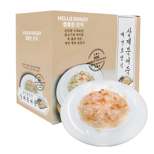 참좋은간식 애견보양식 삼계북어죽, 혼합맛(삼계/북어), 80g, 10개