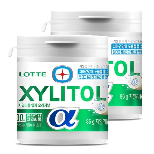 알파스틱 추천 상품롯데 자일리톨 알파 오리지날, 86g, 2개 제품 사진