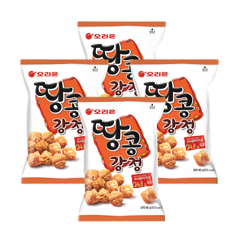 오리온 땅콩강정 80g x 10개 패키지 과자