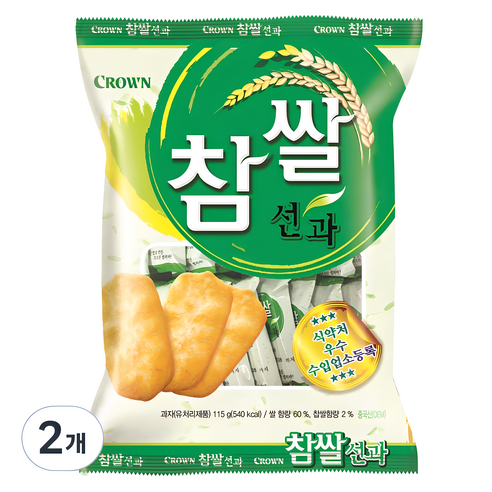 크라운 참쌀선과, 115g, 4개