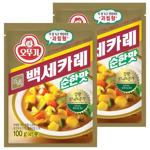 오뚜기 백세카레 순한맛, 100g, 1개