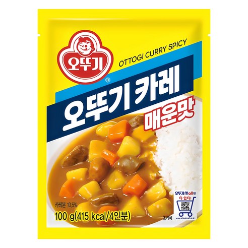 오뚜기 카레 과립형 매운맛, 100g, 4개