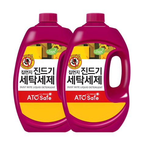 아토세이프 드럼겸용 집먼지진드기 세탁세제 본품, 2.5L, 4개