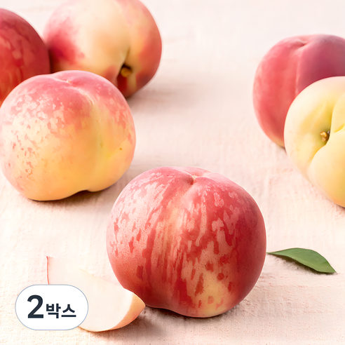 가족 당도선별 아삭한 복숭아, 1.5kg, 2박스