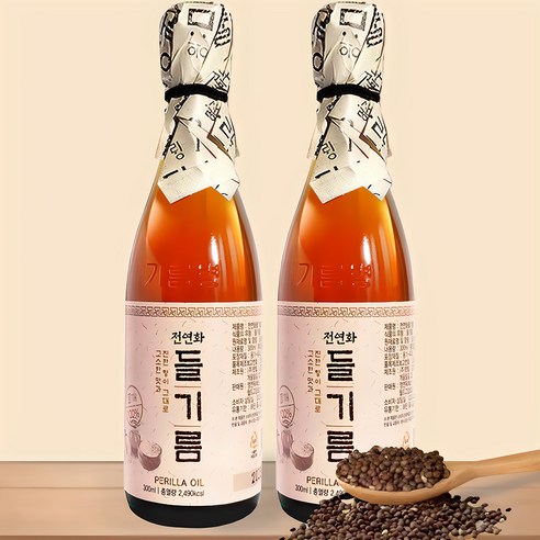 시장쏙 전연화 들기름, 300ml, 2개