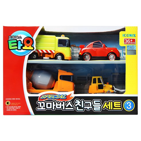 타요 스페셜 꼬마버스 친구들 세트3 중장비, 혼합색상, 1개
로봇/작동완구 타요 스페셜 꼬마버스 친구들 세트3 중장비, 혼합색상, 1개
로봇/작동완구