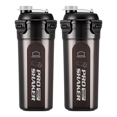 프로쉐이커 락앤락 쉐이커 2p, 블랙(BLACK), 690ml, 2개