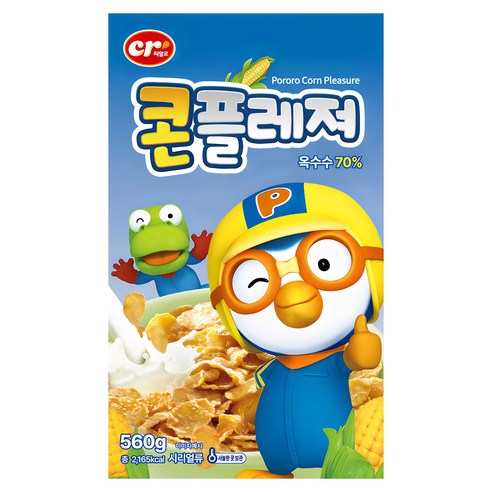 아기시리얼 추천 상품씨알로 뽀로로 콘플레져 시리얼, 560g, 1개 제품 사진