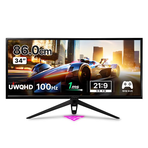 리오나인 UWQHD 100Hz 와이드 게이밍 모니터, 86cm, X34Q-V2(일반)