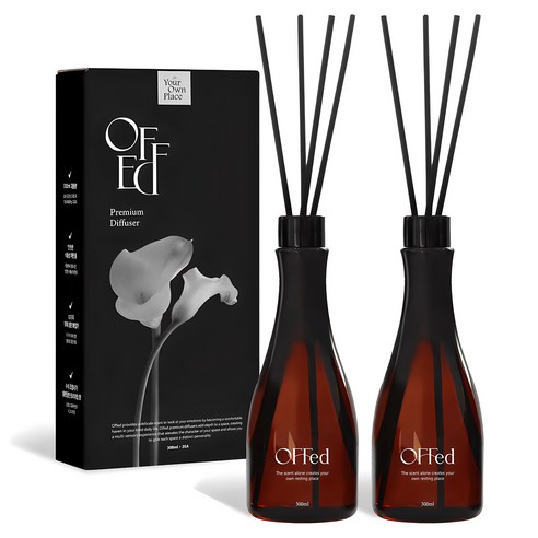 로로벨 오프드 프리미엄 대용량 디퓨저, 안개숲, 300ml, 2개