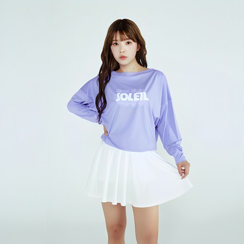 여성용 솔레일 세나 플레어 래쉬가드 속바지 치마
