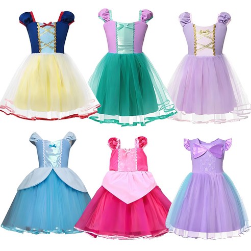 리틀오즈 디즈니 공주옷 여아 여름원피스 라푼젤 백설공주 오로라 인어공주 드레스
