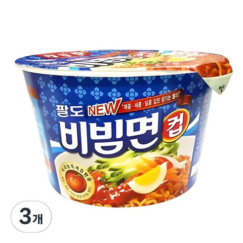 팔도비빔면 컵 115g, 3개